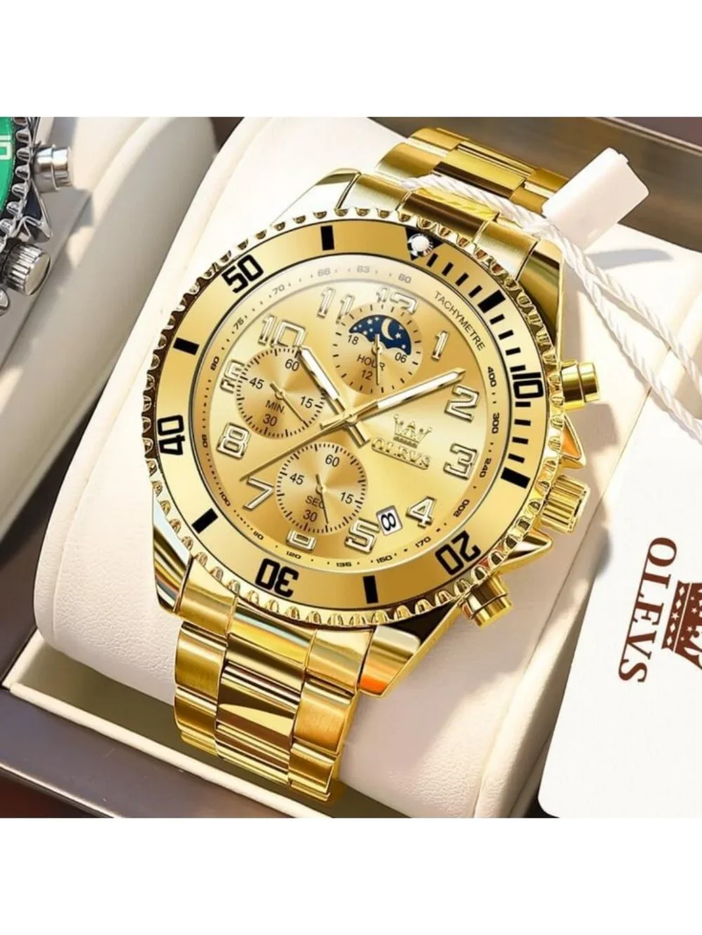 Luxury Waterproof Men's Watch - Big Face Stainless Steel Analog Dress Timepiece